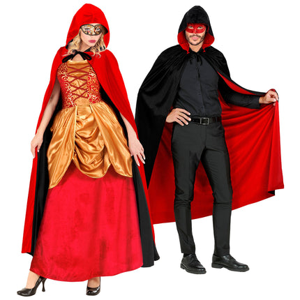 Cape d'Halloween Noir Rouge