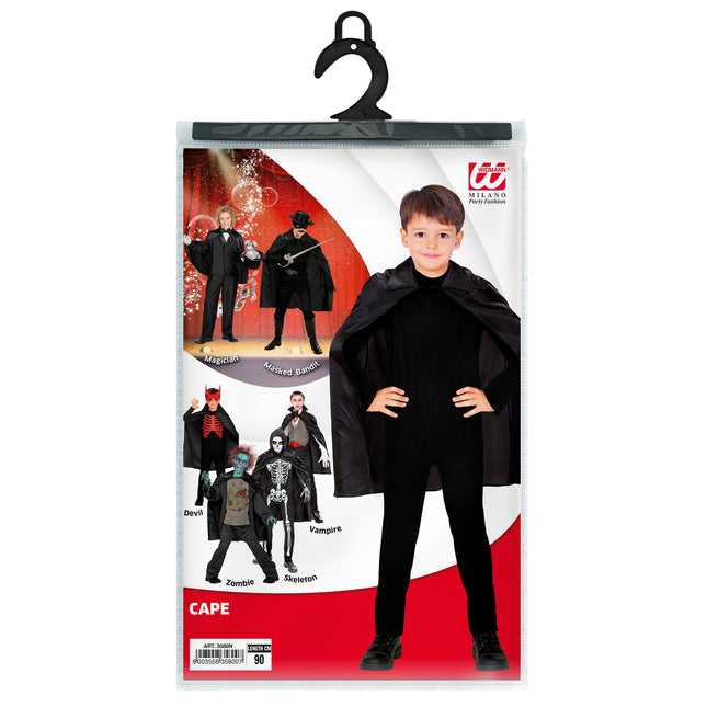 Cape d'Halloween Noir Enfant 90cm