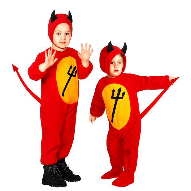 Costume d'Halloween Red Baby Devil 2 pièces