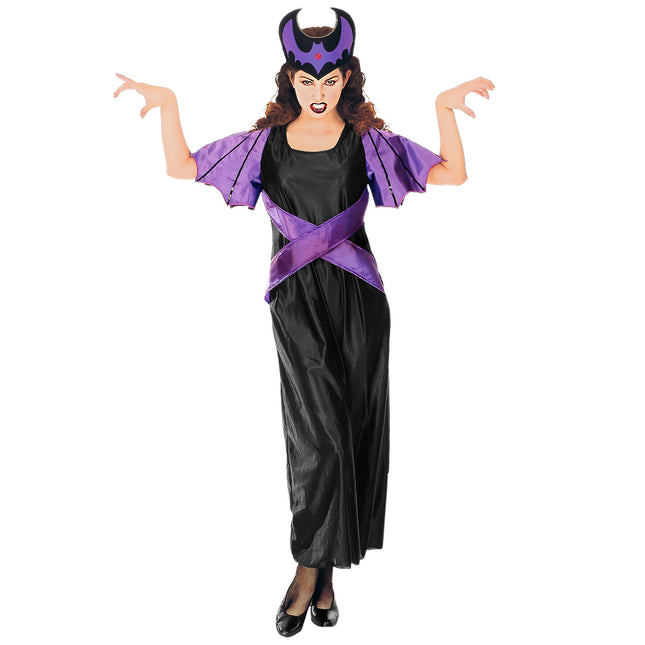 Robe d'Halloween Noir Violet Dames Diable