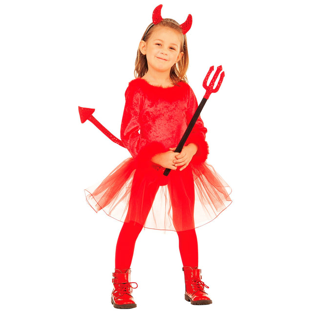 Robe d'Halloween Rouge Enfant Diable