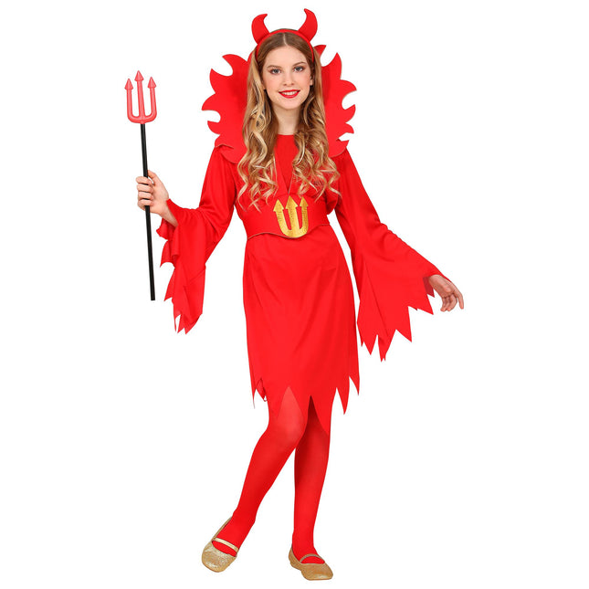 Robe d'Halloween Rouge Enfant Diable