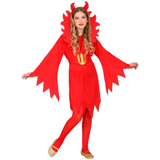 Robe d'Halloween Rouge Enfant Diable