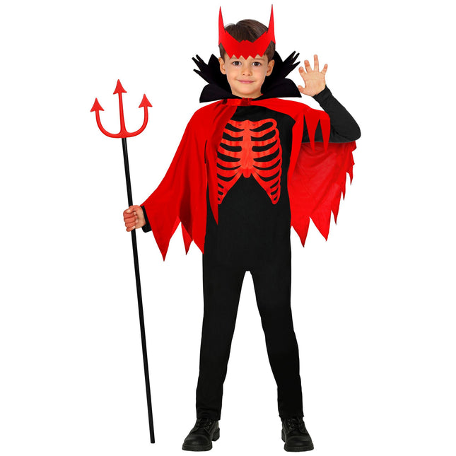 Costume d'Halloween Noir Rouge Garçon Diable