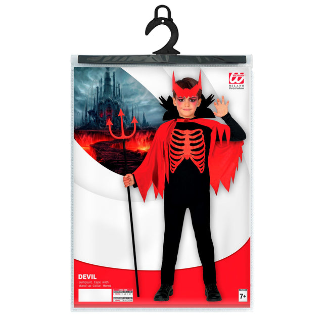 Costume d'Halloween Noir Rouge Garçon Diable