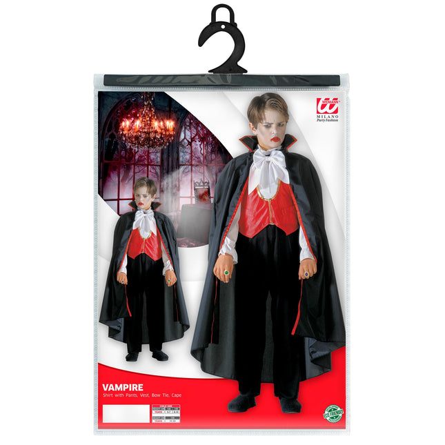 Costume d'Halloween Noir Rouge Garçon Dracula
