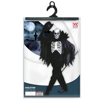 Costume d'Halloween Blanc Noir Squelette