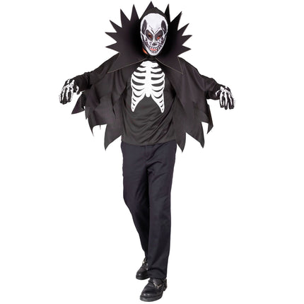 Costume d'Halloween Blanc Noir Squelette