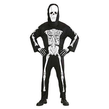 Costume d'Halloween Noir Blanc Squelette