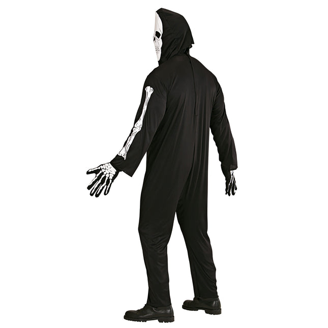 Costume d'Halloween Noir Blanc Squelette