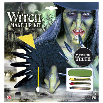Ensemble de maquillage d'Halloween Sorcière 4 pièces