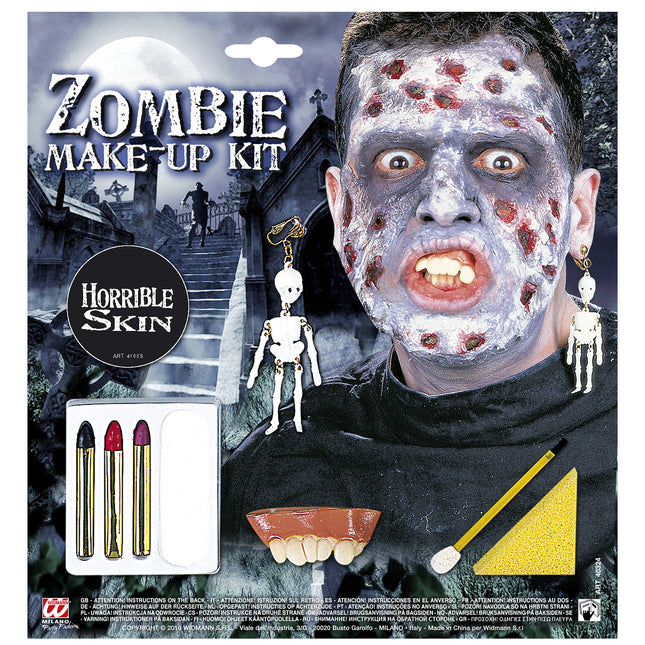 Set de maquillage d'Halloween Zombie 4 pièces