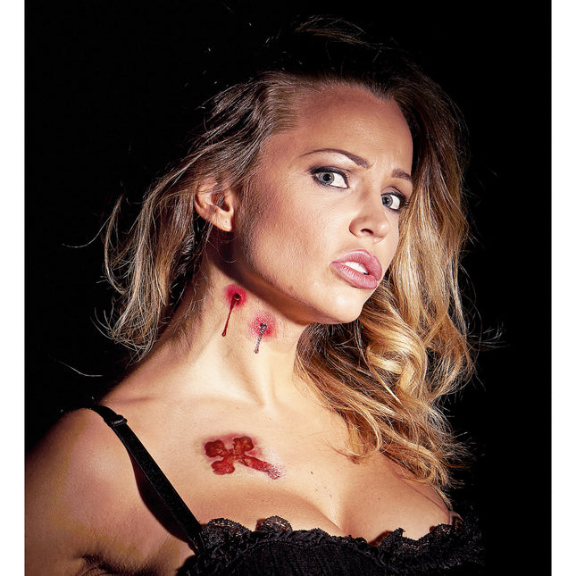 Faux tatouages d'Halloween Morsures de vampires