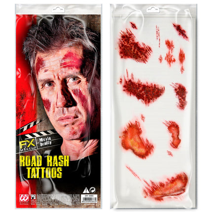 Faux tatouages d'Halloween rouge