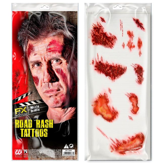 Faux tatouages d'Halloween rouge