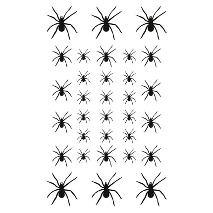 Faux tatouages d'Halloween Araignées 32pcs