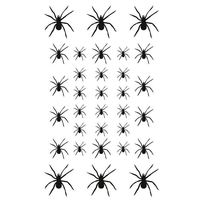 Faux tatouages d'Halloween Araignées 32pcs