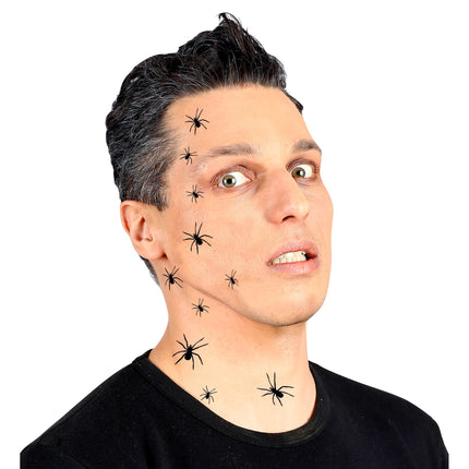 Faux tatouages d'Halloween Araignées 32pcs