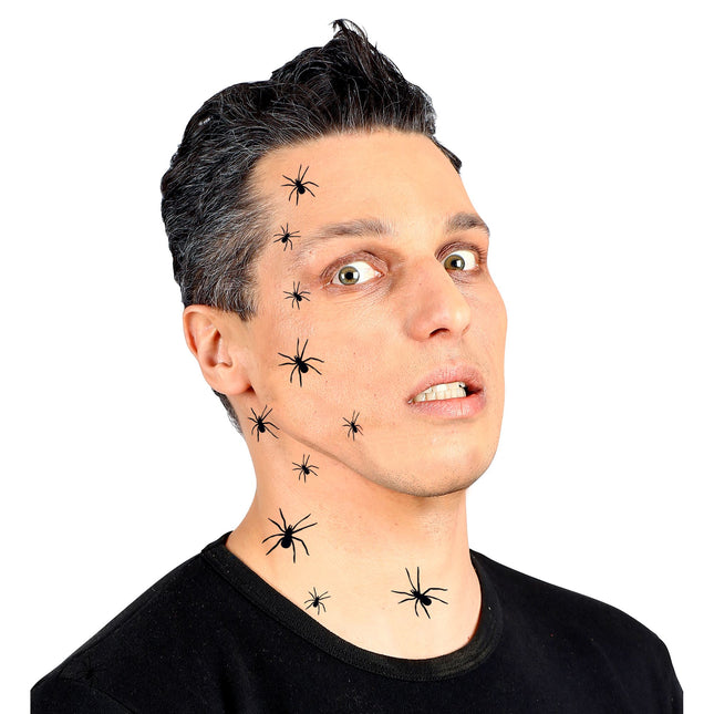 Faux tatouages d'Halloween Araignées 32pcs