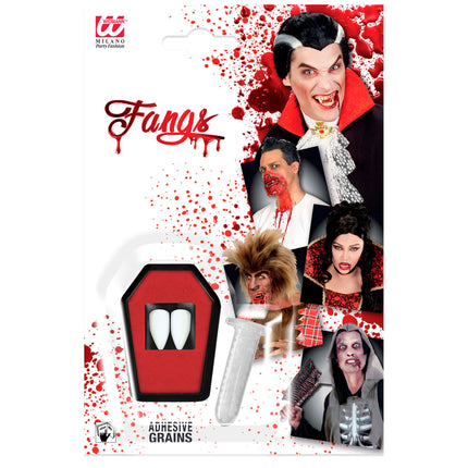 Fausses dents de vampire 2 pièces