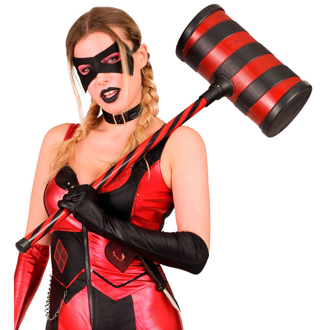 Faux marteau rouge noir 78cm