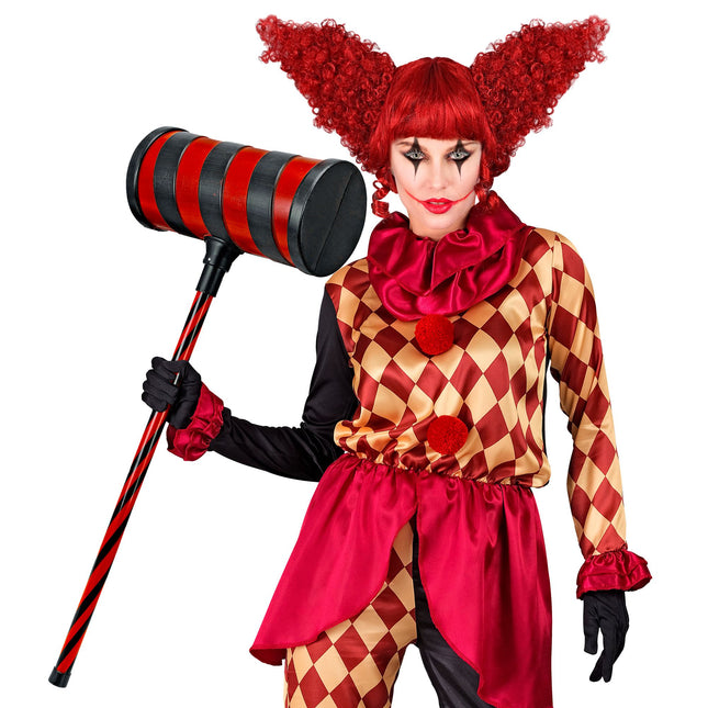 Faux marteau rouge noir 78cm