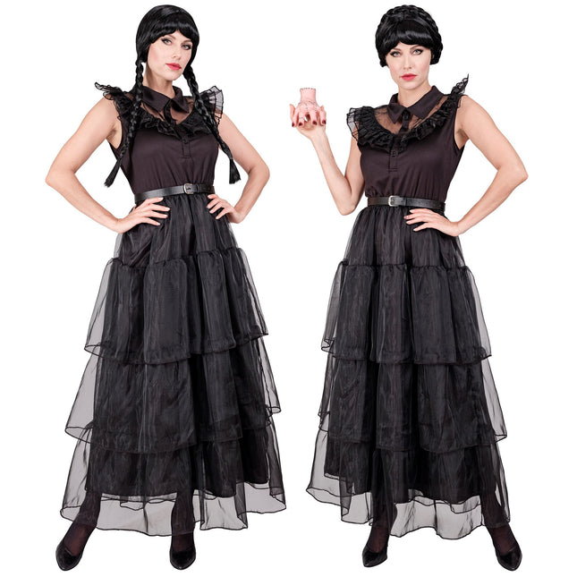 Robe d'Halloween Noir Dames Gothique