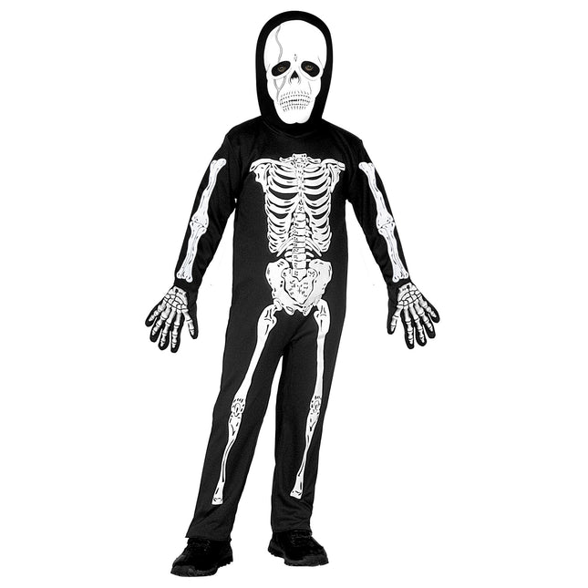 Costume blanc noir enfant squelette