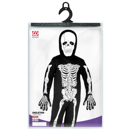 Costume blanc noir enfant squelette