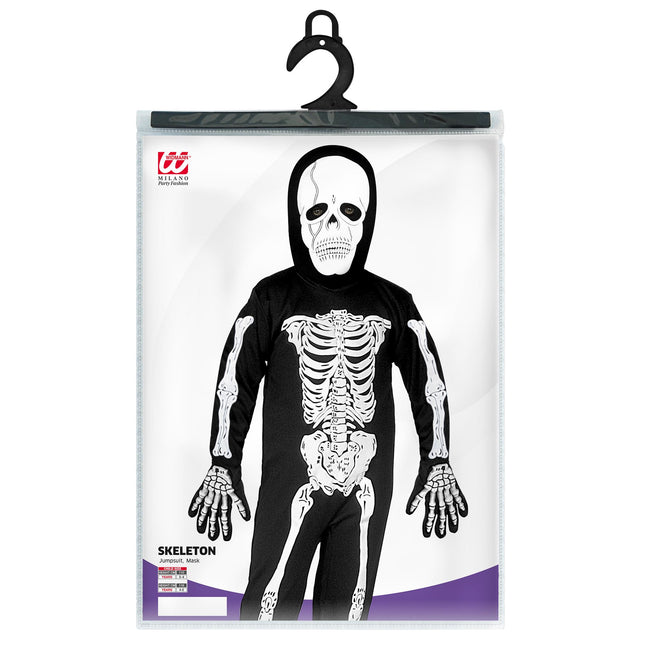 Costume blanc noir enfant squelette
