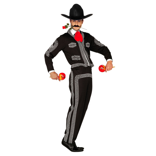 Rouge Noir Costume Mariachi pour homme