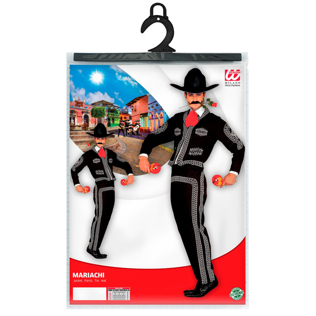 Rouge Noir Costume Mariachi pour homme