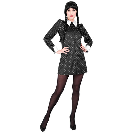 Robe d'Halloween Noir Blanc Dames Gothique