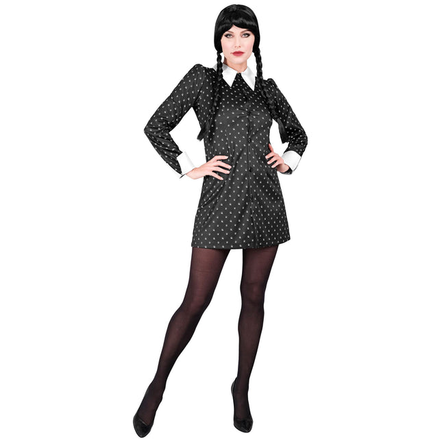 Robe d'Halloween Noir Blanc Dames Gothique