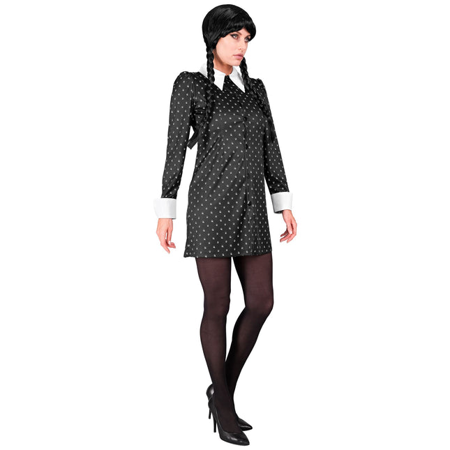 Robe d'Halloween Noir Blanc Dames Gothique