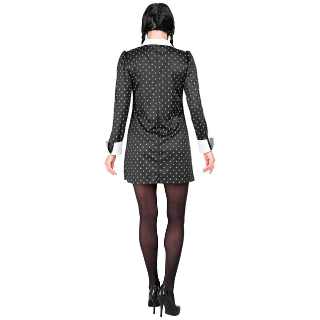 Robe d'Halloween Noir Blanc Dames Gothique