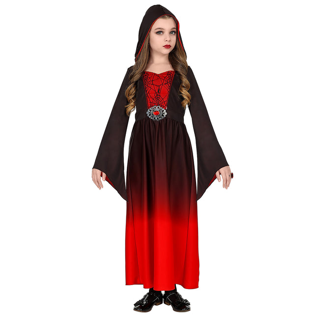 Robe d'Halloween Noir Rouge Fille Gothique