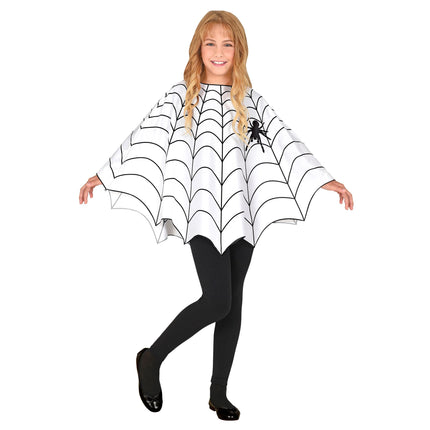 Poncho Halloween enfant Toile d'araignée