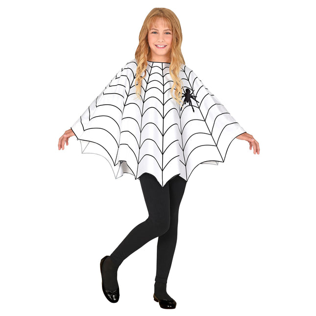 Poncho Halloween enfant Toile d'araignée