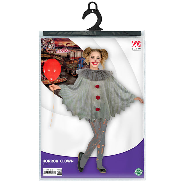 Poncho d'Halloween Enfant Clown
