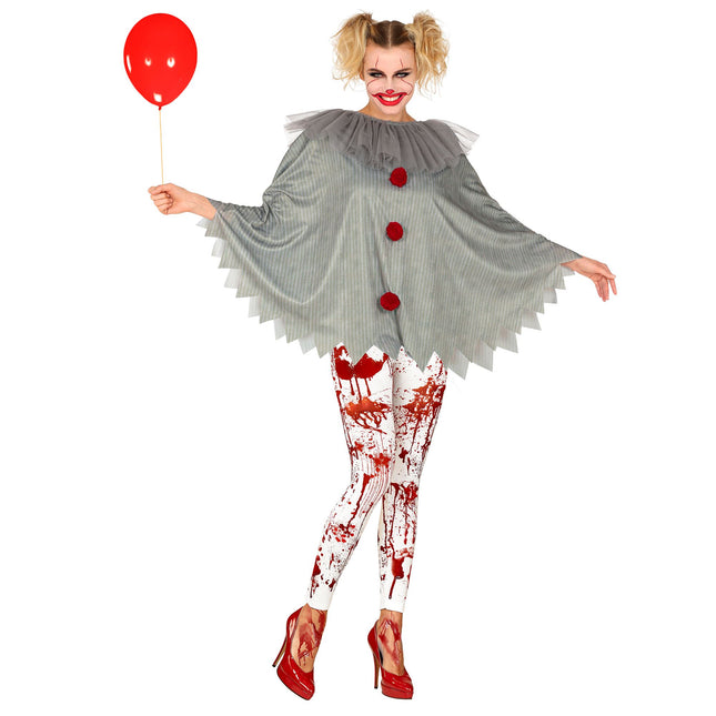 Clown en poncho d'Halloween