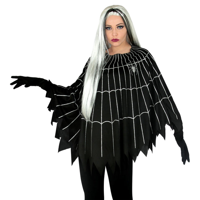 Poncho d'Halloween Toile d'araignée