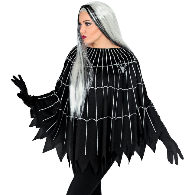 Poncho d'Halloween Toile d'araignée