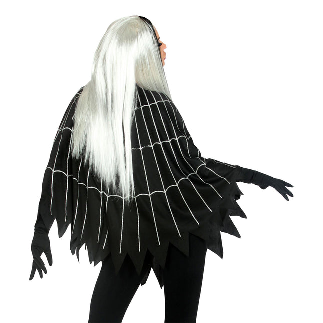 Poncho d'Halloween Toile d'araignée