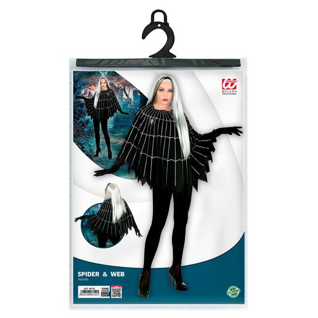 Poncho d'Halloween Toile d'araignée