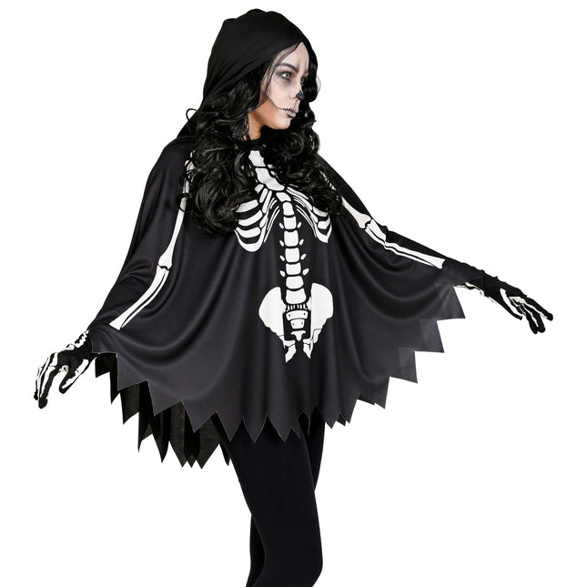 Poncho d'Halloween Squelette