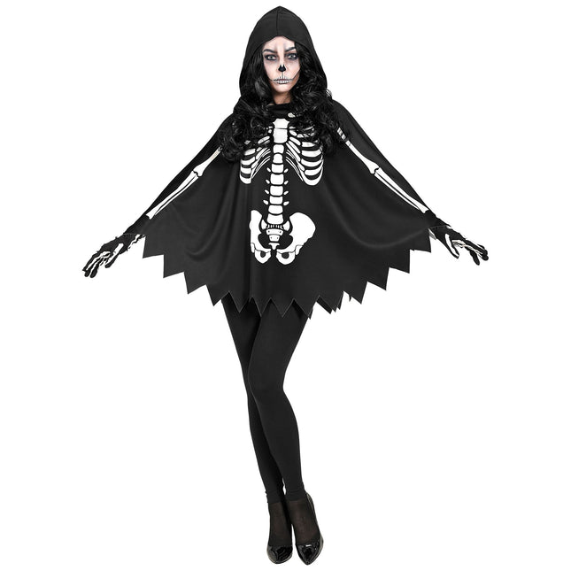 Poncho d'Halloween Squelette