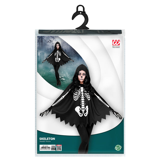 Poncho d'Halloween Squelette