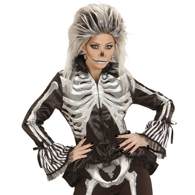 Veste Skeleton Noir Blanc Dames