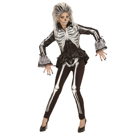 Veste Skeleton Noir Blanc Dames